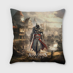 Подушка квадратная Assassins creed старый город, цвет: 3D-принт