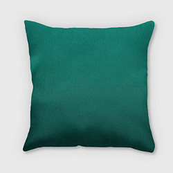 Подушка квадратная Градиент нефритовый зелёный, цвет: 3D-принт