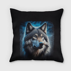 Подушка квадратная Красивый портрет волка, цвет: 3D-принт