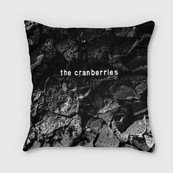 Подушка квадратная The Cranberries black graphite