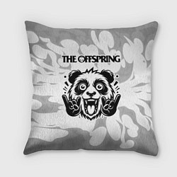Подушка квадратная The Offspring рок панда на светлом фоне