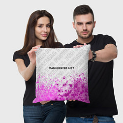 Подушка квадратная Manchester City pro football посередине, цвет: 3D-принт — фото 2