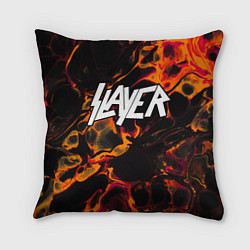 Подушка квадратная Slayer red lava