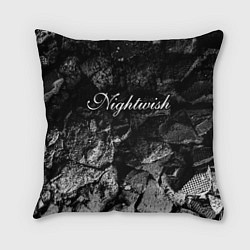 Подушка квадратная Nightwish black graphite, цвет: 3D-принт