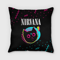 Подушка квадратная Nirvana - rock star cat, цвет: 3D-принт