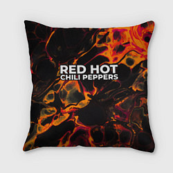 Подушка квадратная Red Hot Chili Peppers red lava