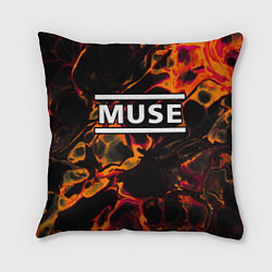 Подушка квадратная Muse red lava