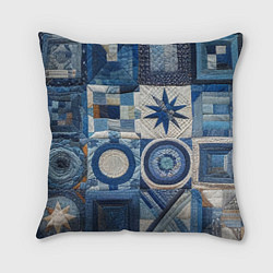 Подушка квадратная Denim patchwork - ai art