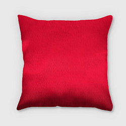 Подушка квадратная Карминово-красный мягкий градиент с затемнением