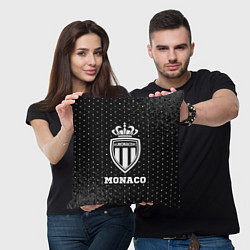 Подушка квадратная Monaco sport на темном фоне, цвет: 3D-принт — фото 2