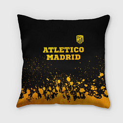 Подушка квадратная Atletico Madrid - gold gradient посередине