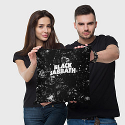 Подушка квадратная Black Sabbath black ice, цвет: 3D-принт — фото 2