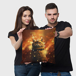 Подушка квадратная Толстый кот - Экзот, цвет: 3D-принт — фото 2