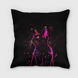 Подушка квадратная Кот в звездах, цвет: 3D-принт