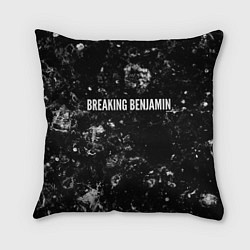 Подушка квадратная Breaking Benjamin black ice, цвет: 3D-принт