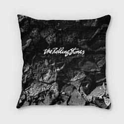 Подушка квадратная Rolling Stones black graphite
