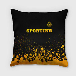 Подушка квадратная Sporting - gold gradient посередине