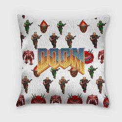 Подушка квадратная Doom 1993 паттерн