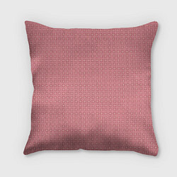 Подушка квадратная Светлый красно-розовый паттерн узоры, цвет: 3D-принт
