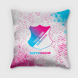 Подушка квадратная Hoffenheim neon gradient style, цвет: 3D-принт