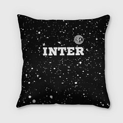 Подушка квадратная Inter sport на темном фоне посередине