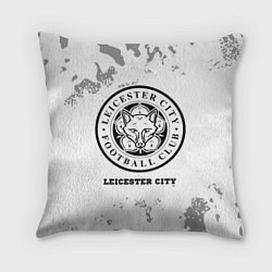 Подушка квадратная Leicester City sport на светлом фоне, цвет: 3D-принт