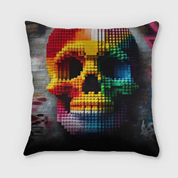 Подушка квадратная Lego skull fantasy - ai art, цвет: 3D-принт