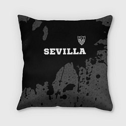 Подушка квадратная Sevilla sport на темном фоне посередине, цвет: 3D-принт