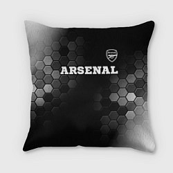 Подушка квадратная Arsenal sport на темном фоне посередине