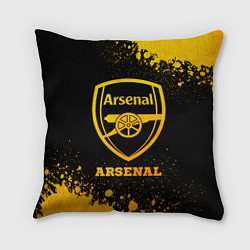 Подушка квадратная Arsenal - gold gradient