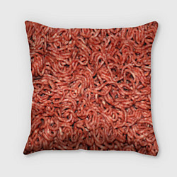 Подушка квадратная Мясной фарш текстура, цвет: 3D-принт