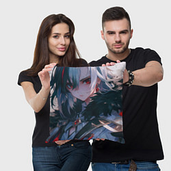 Подушка квадратная Genshin Impact Арлекино draw beautiful, цвет: 3D-принт — фото 2