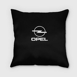 Подушка квадратная Opel logo white, цвет: 3D-принт