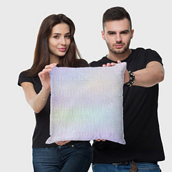 Подушка квадратная Бледный сиреневый тай-дай, цвет: 3D-принт — фото 2