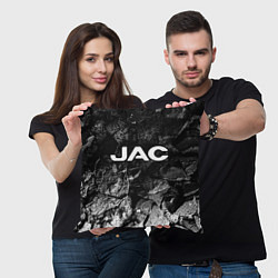 Подушка квадратная JAC black graphite, цвет: 3D-принт — фото 2