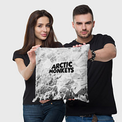 Подушка квадратная Arctic Monkeys white graphite, цвет: 3D-принт — фото 2