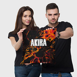 Подушка квадратная Akira red lava, цвет: 3D-принт — фото 2