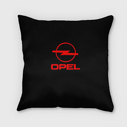 Подушка квадратная Opel red logo auto