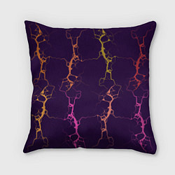 Подушка квадратная Молнии на пурпурном, цвет: 3D-принт