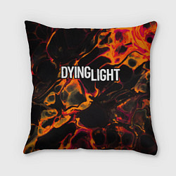 Подушка квадратная Dying Light red lava