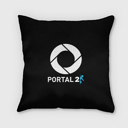 Подушка квадратная Portal2 logo game, цвет: 3D-принт