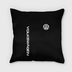 Подушка квадратная Volkswagen logo white, цвет: 3D-принт