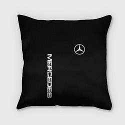 Подушка квадратная Mercedes benz logo white auto, цвет: 3D-принт