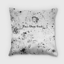 Подушка квадратная Three Days Grace dirty ice, цвет: 3D-принт