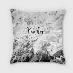 Подушка квадратная Pink Floyd white graphite