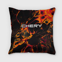 Подушка квадратная Chery red lava, цвет: 3D-принт