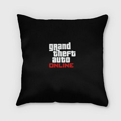 Подушка квадратная GTA online logo, цвет: 3D-принт