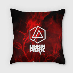 Подушка квадратная Linkin park fire flower, цвет: 3D-принт