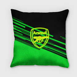 Подушка квадратная Arsenal geometry line green, цвет: 3D-принт