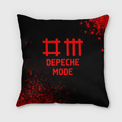 Подушка квадратная Depeche Mode - red gradient, цвет: 3D-принт